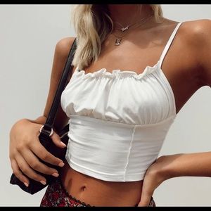 White Tilly Top Princess Polly ❤️‍🔥